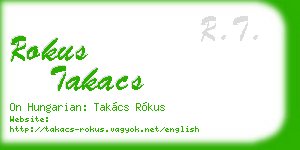 rokus takacs business card