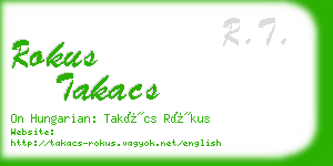 rokus takacs business card